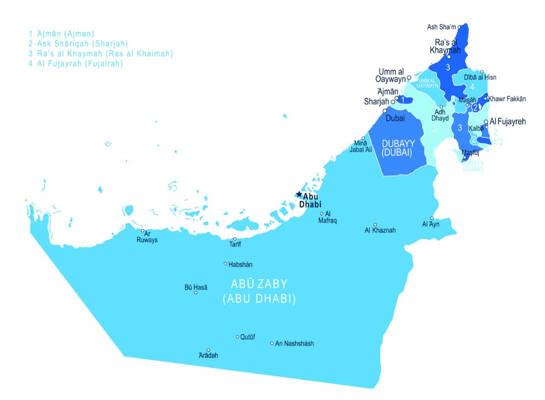 BAE-Dubai harita
